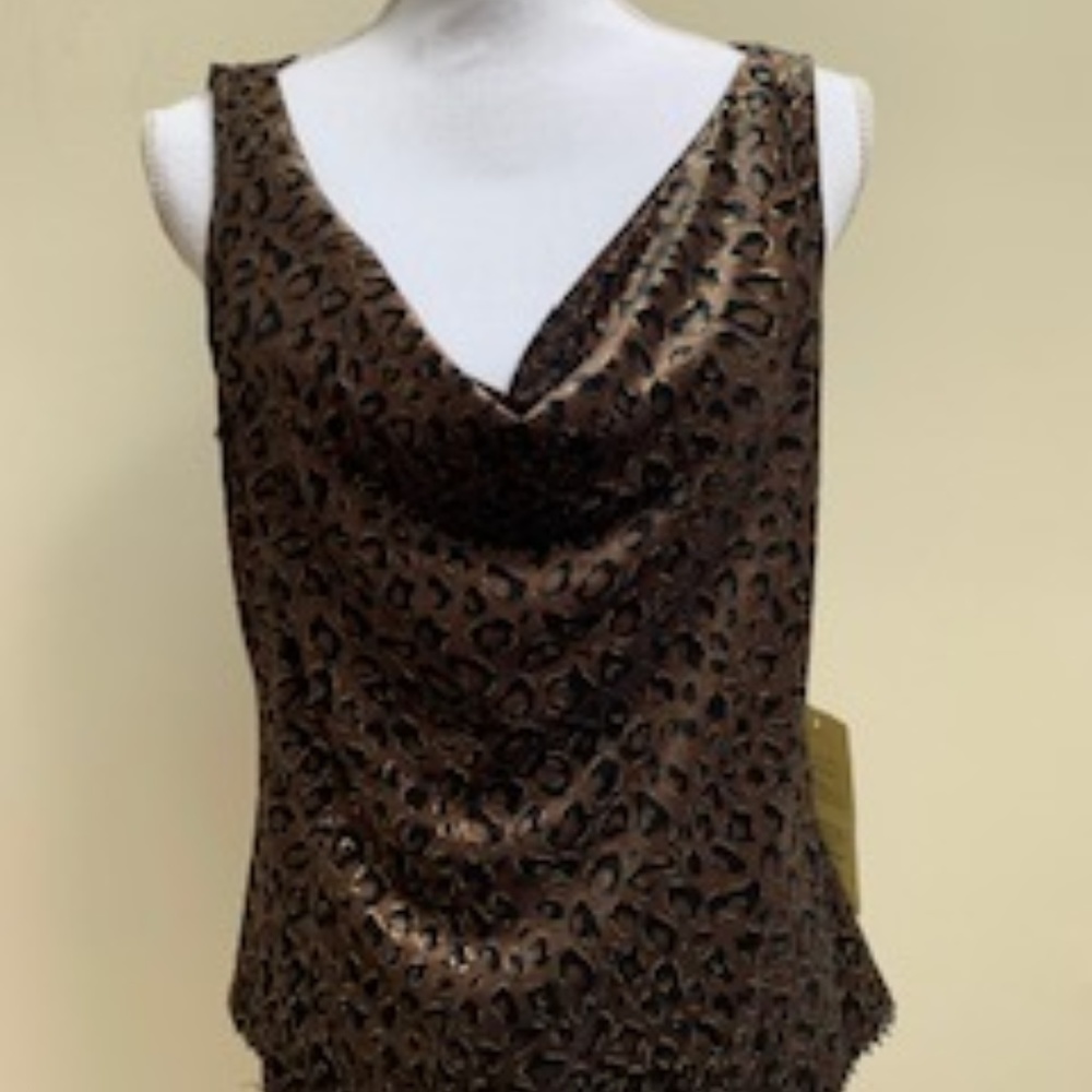 La Nuit, Animal Print Top With Tags